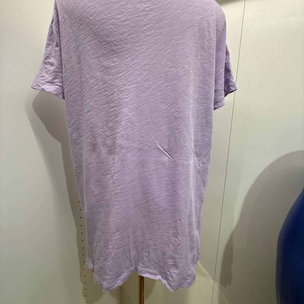 Lord & Taylor Light Purple Short Sleeve Top - Picture 4 of 5